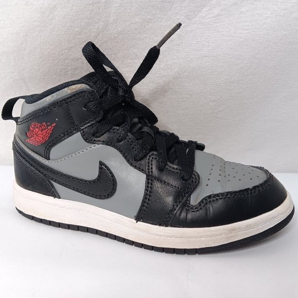 Nike Air Jordan Other - Nike Air Jordan Retro Mid Size 13 C Shoes Childrens Gray Black Lace 640734 096